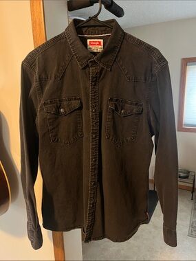 Wrangler Black Western Snap-Front Shirt